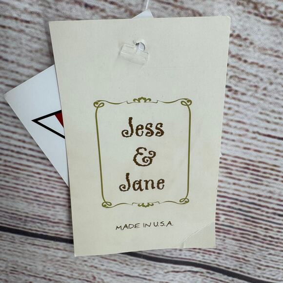 Jess & Jane Jeweled Geometric Print Blouse Womens Small Blue Purple Made USA NEW - Picture 5 of 8